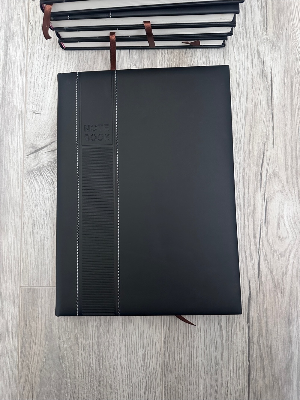 Classic Black Hardcover Business Notebook Set of 3 - Ozchin